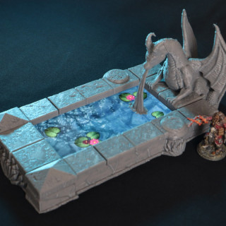 Fontaine avec passage secret